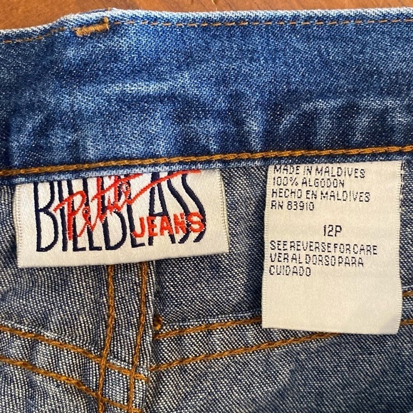 Bill Blass Vintage Floral Embroidered High Rise Blue Jean Sz 12P - Picture 14 of 16